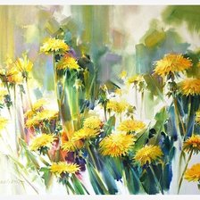 Схема вышивки «одуванчики»