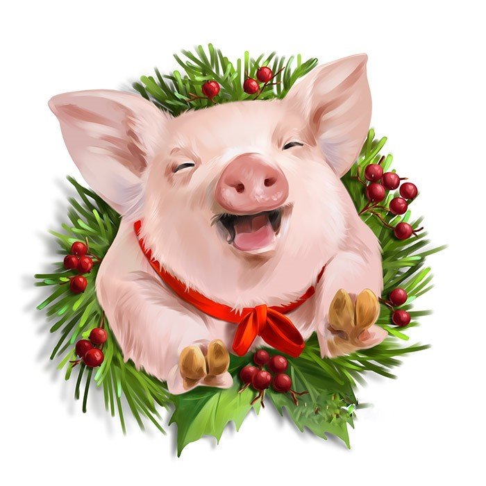 Поросёнок - поросенок, рисунок, животные - оригинал