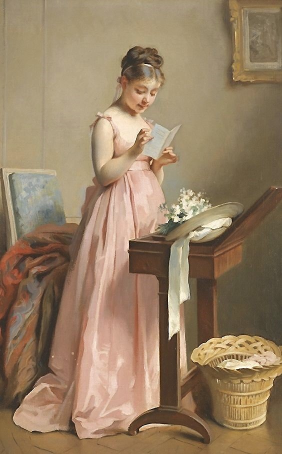 письмо - художник шарль джошуа шаплен - оригинал