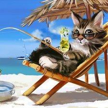 Схема вышивки «На пляже»