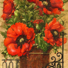 Схема вышивки «маки»