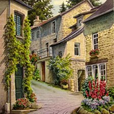 Схема вышивки «улочка»