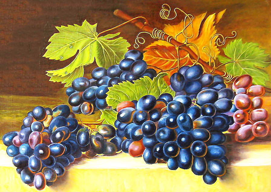 Серия "Виноград" - фрукты, виноград, ягоды - оригинал