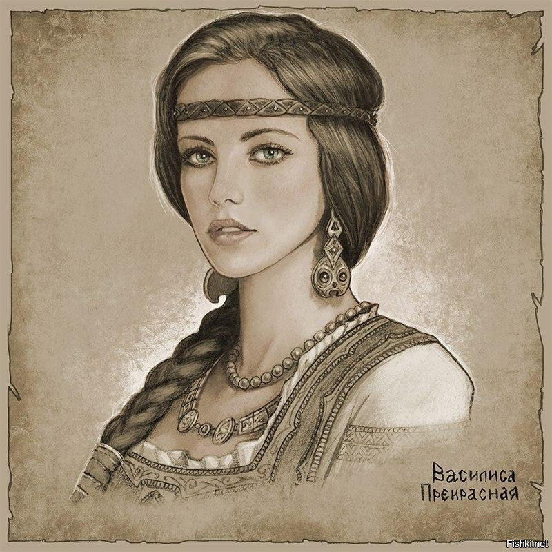 василиса прекрасная - сказки, иллюстрации - оригинал