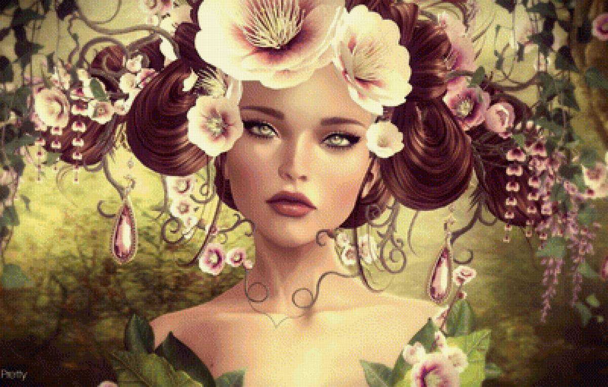 №1896494 - цветы, девушка - предпросмотр