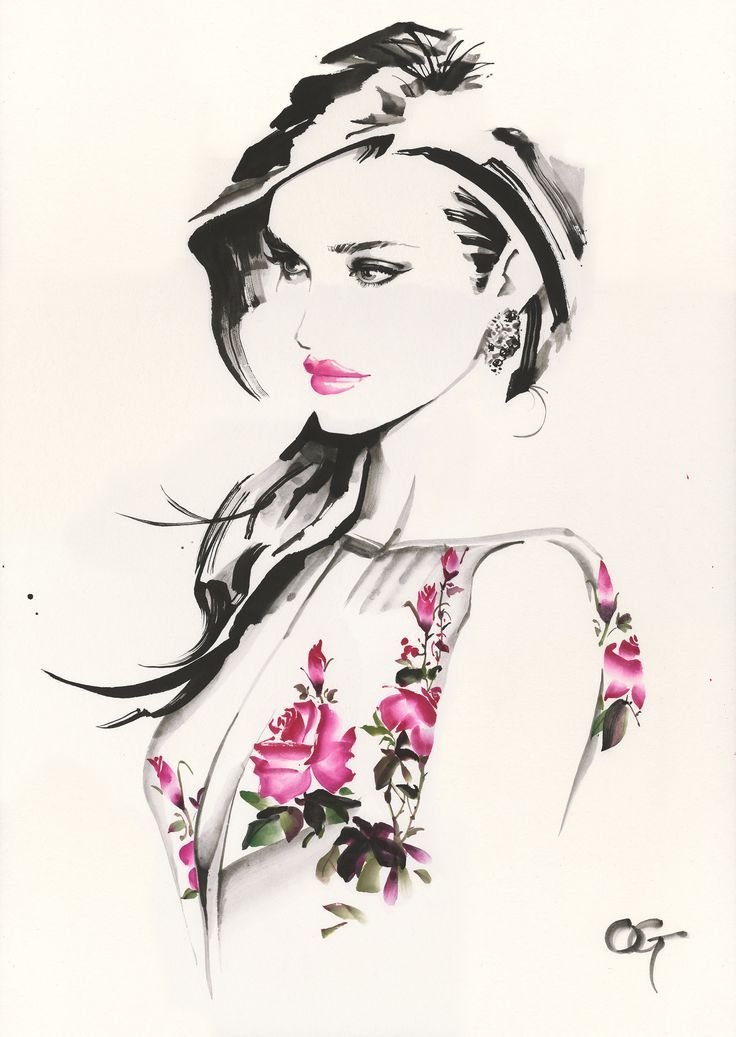 рисунок - девушка - оригинал