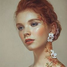 Схема вышивки «Девушка»