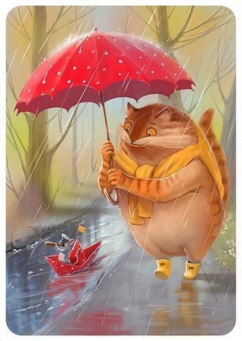 осень - кот - оригинал