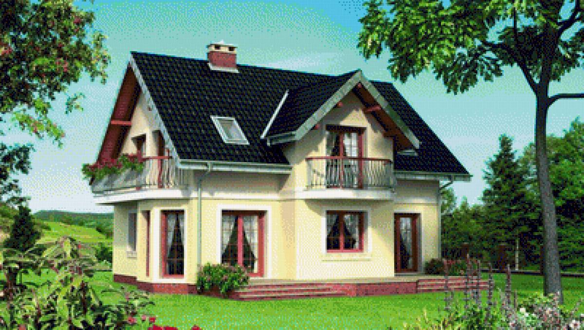 Домик - лето, пейзаж, домик, дом - предпросмотр