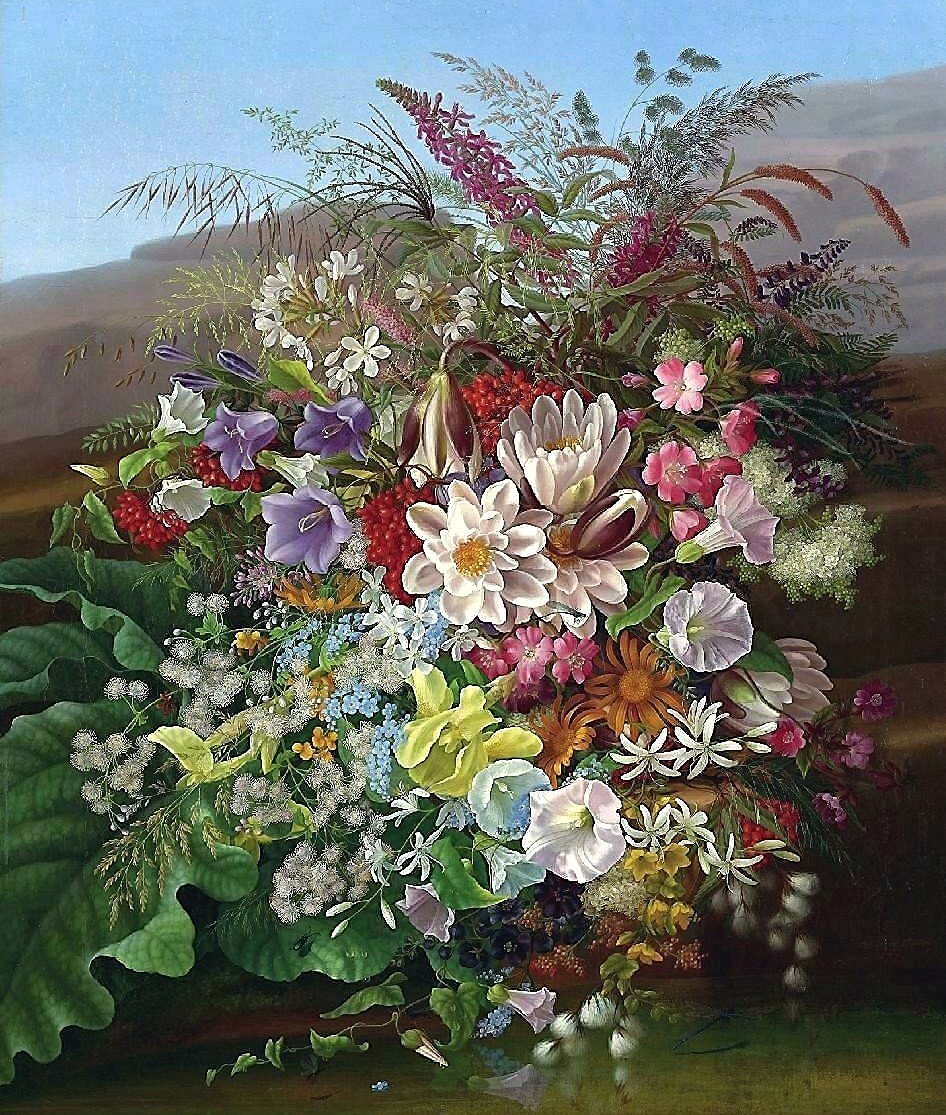 натюрморт - цветы, картина, букет - оригинал