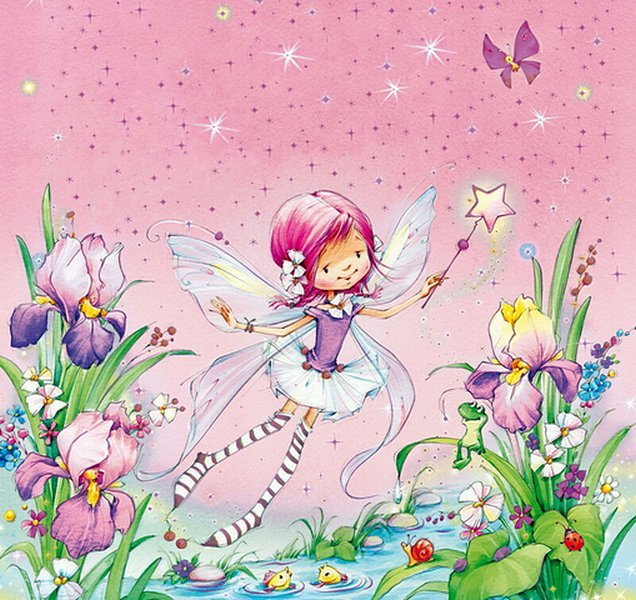 Цветочная фея. худ. Марина Федотова - цветы, девочка, сказка, фея - оригинал