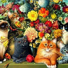 Схема вышивки «Котомания (гамма)»