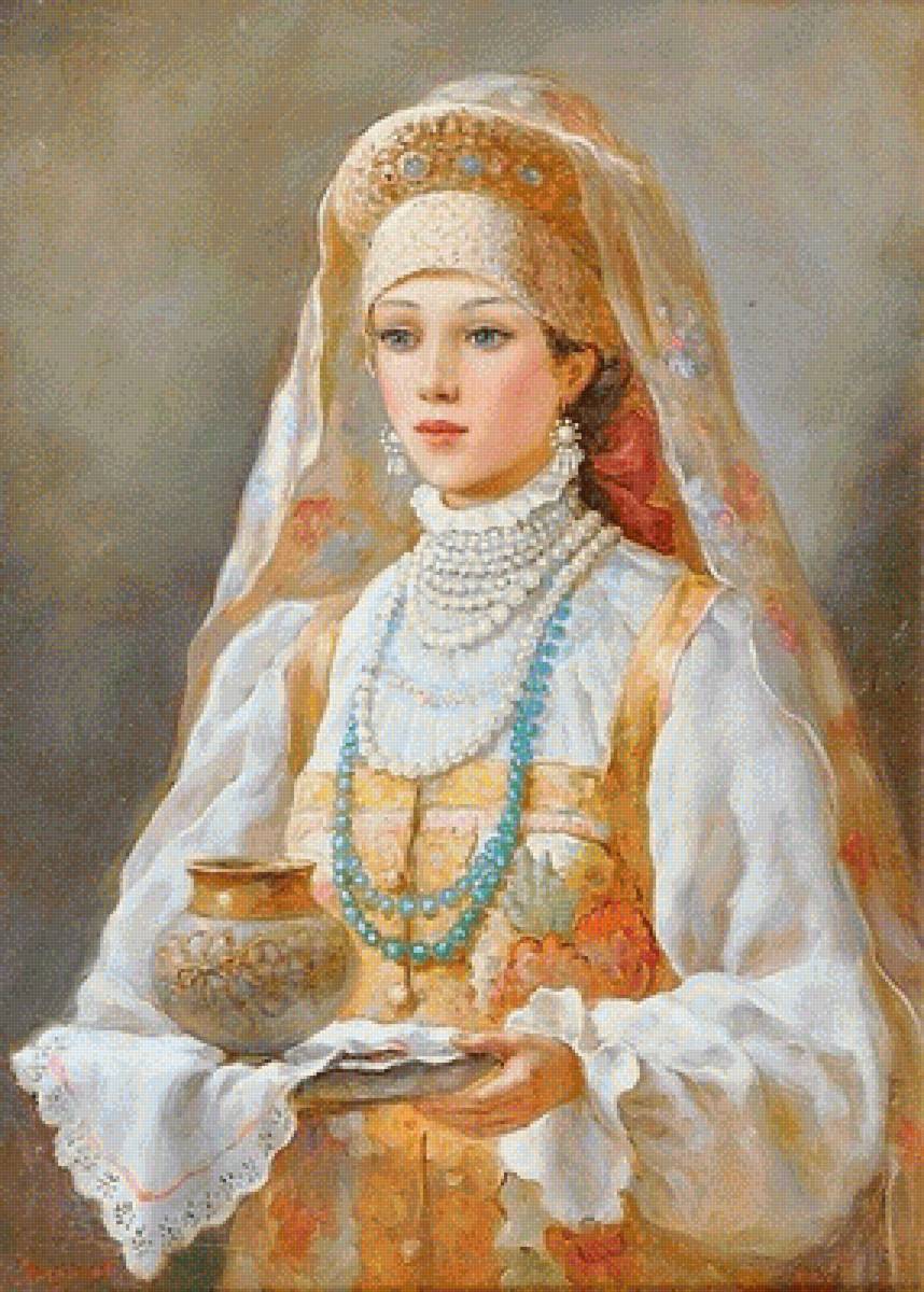 Боярышня - боярышня, ретро, девушка - предпросмотр