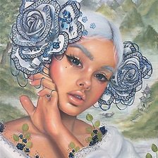 Схема вышивки «Девушка»