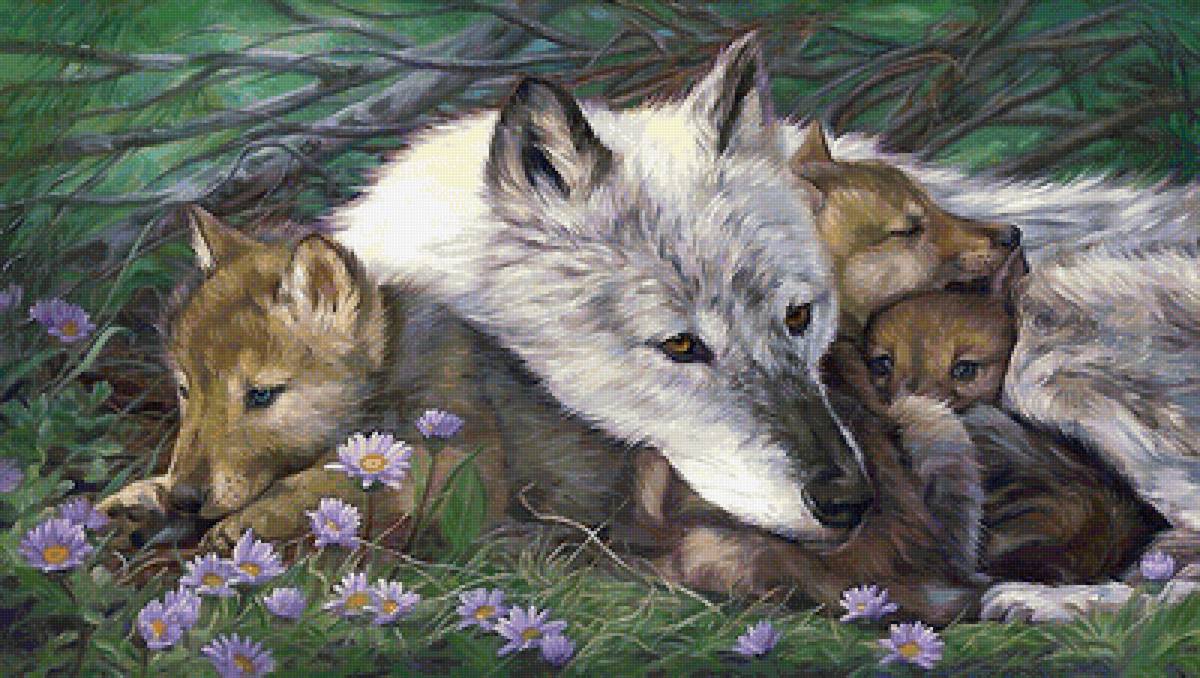 Люси Билодо картины волки