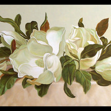 Схема вышивки «MAGNOLIAS BLANCAS»