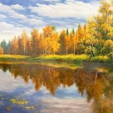 Худ. Ромм Ал-др. Осень оказалась златокудрой