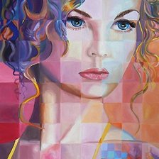 Схема вышивки «Девушка»