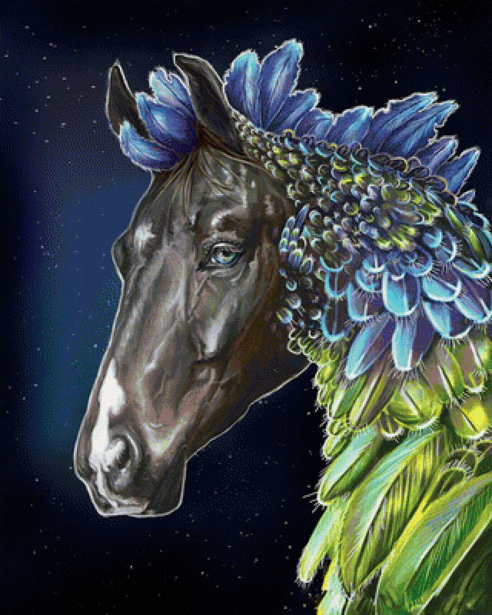 Лошадь - животные, лошадь, рисунок - предпросмотр