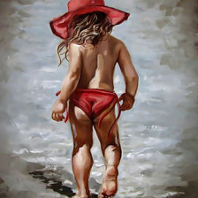 Схема вышивки «Девчушка»