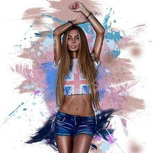 Схема вышивки «Девушка»