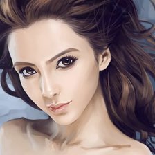 Схема вышивки «Девушка»