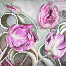 Схема вышивки «Тюльпаны»