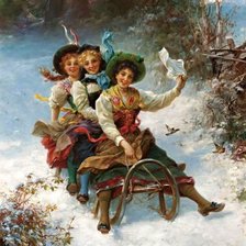 Схема вышивки «na saniach»