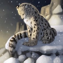 Схема вышивки «Снежный барс»