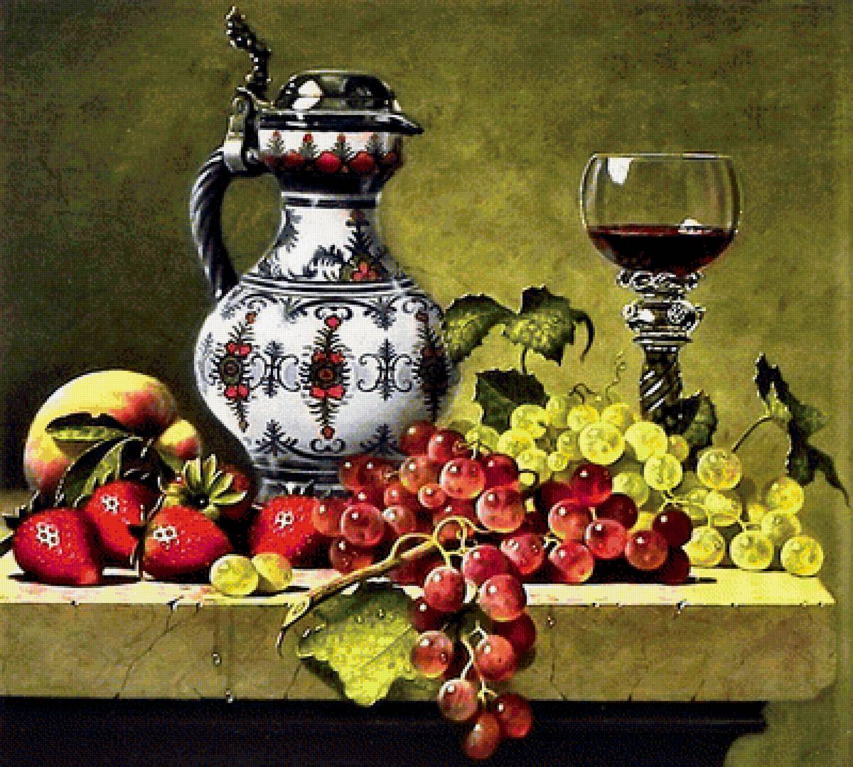 №1902703 - натюрморт, виноград - предпросмотр