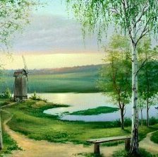 Схема вышивки «Пейзаж»