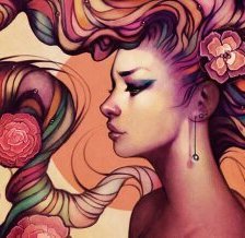 Схема вышивки «Девушка»