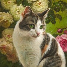 Оригинал схемы вышивки «mačka» (№1902855)