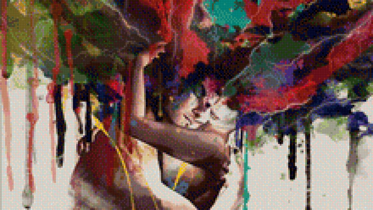 Близость души - любовь, абстракция, краски - предпросмотр