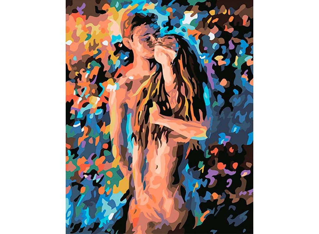 Пара - объятия, абстракция - оригинал