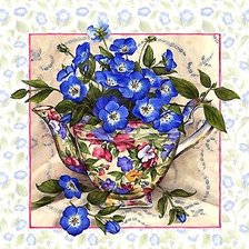 Схема вышивки «цветы в чайнике»