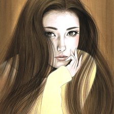 Схема вышивки «Девушка»