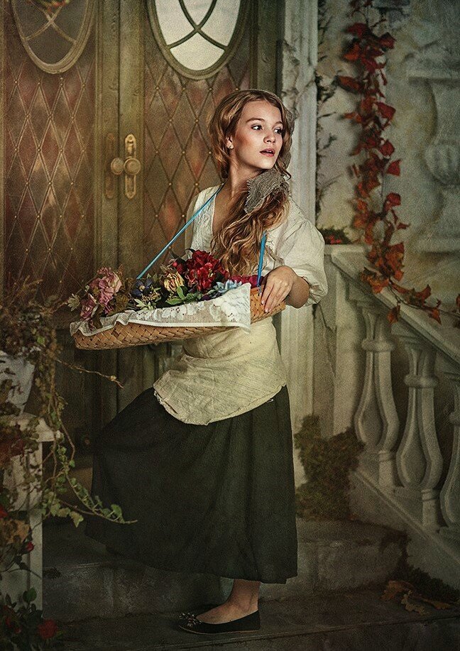 Цветочница - цветочница, девушка, цветы - оригинал