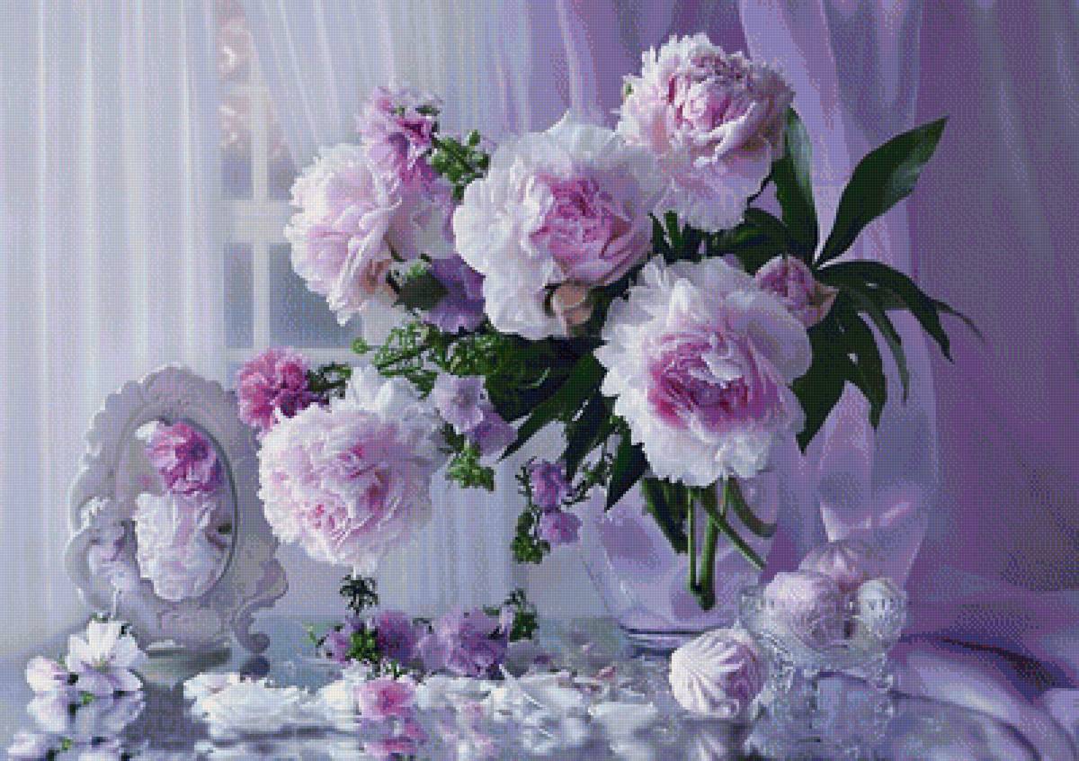 Пионы - цветы, букет, натюрморт, пионы - предпросмотр