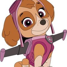 Схема вышивки «мультяшная собачка»