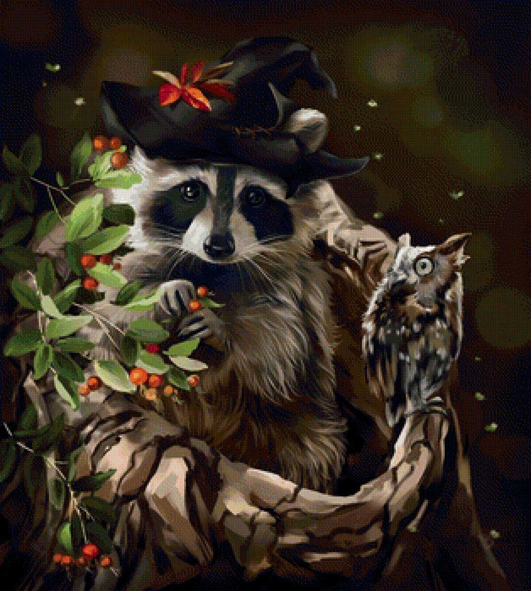 Енот - енот, рисунок, животные - предпросмотр