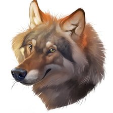 Схема вышивки «Волк»