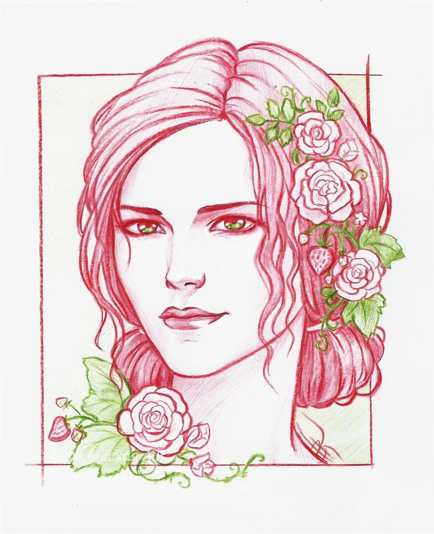 рисунок - девушка - оригинал