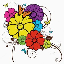 Схема вышивки «цветочки»