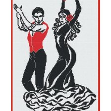 Схема вышивки «фламенко»