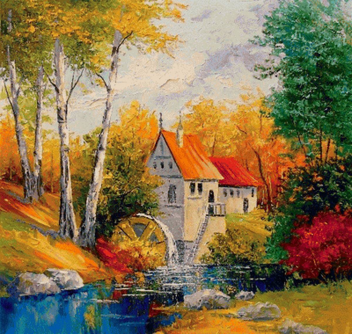 мельница - картины - предпросмотр