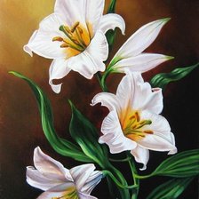 Схема вышивки «LIRIOS BLANCOS»