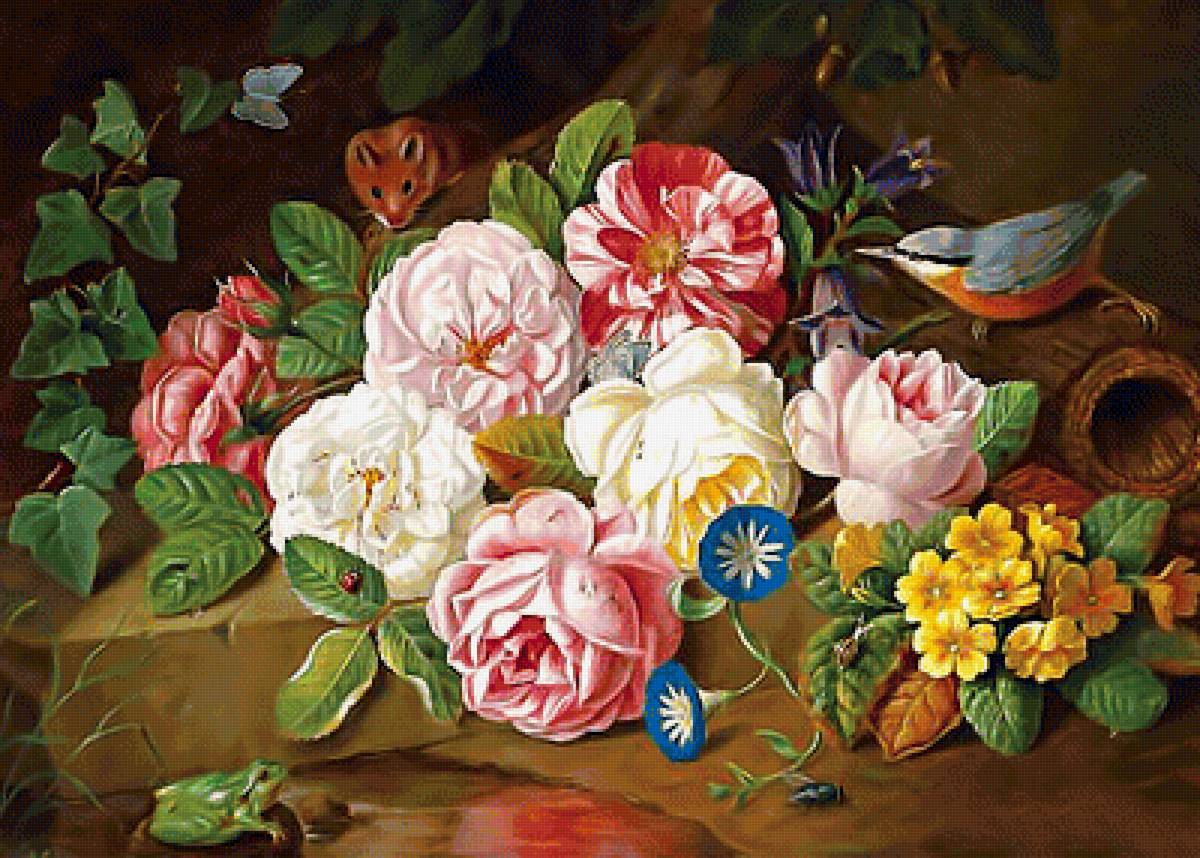 Серия "Натюрморты". - натюрморт, букет, цветы - предпросмотр