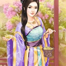 Схема вышивки «Девушка»