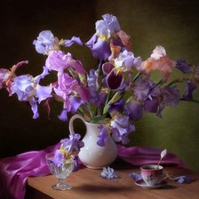 Схема вышивки «ирисы»